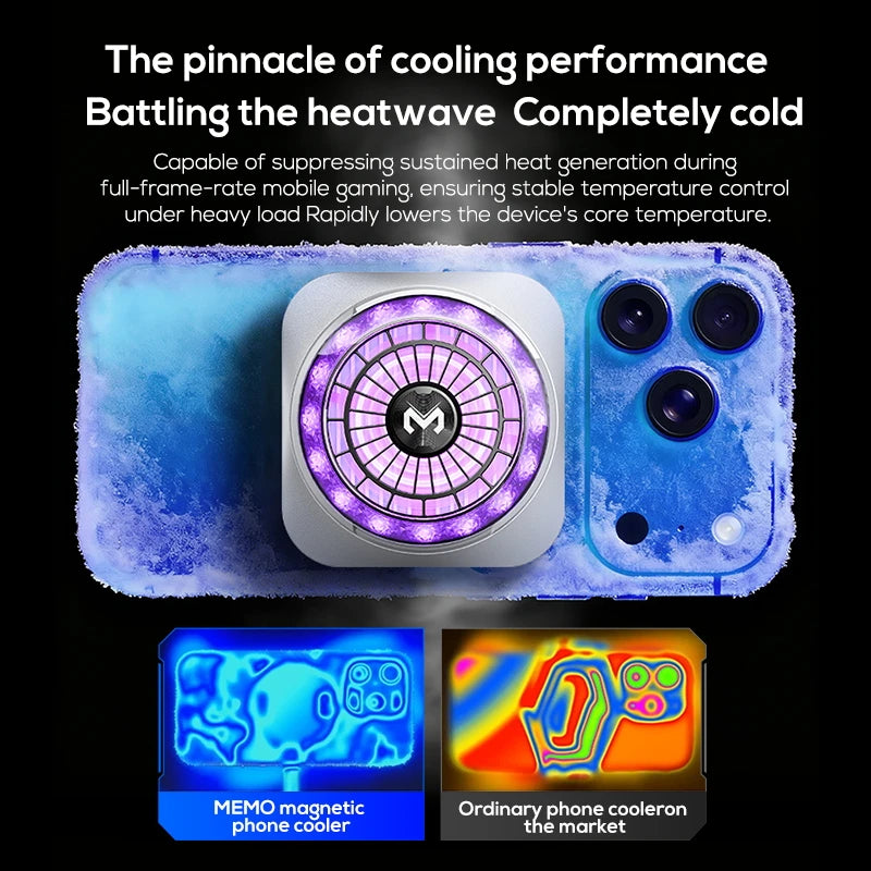 MEMO CX21 Phone Cooler 9V/2A Semiconductor Cooling Fan Radiator Silent Magnetic
