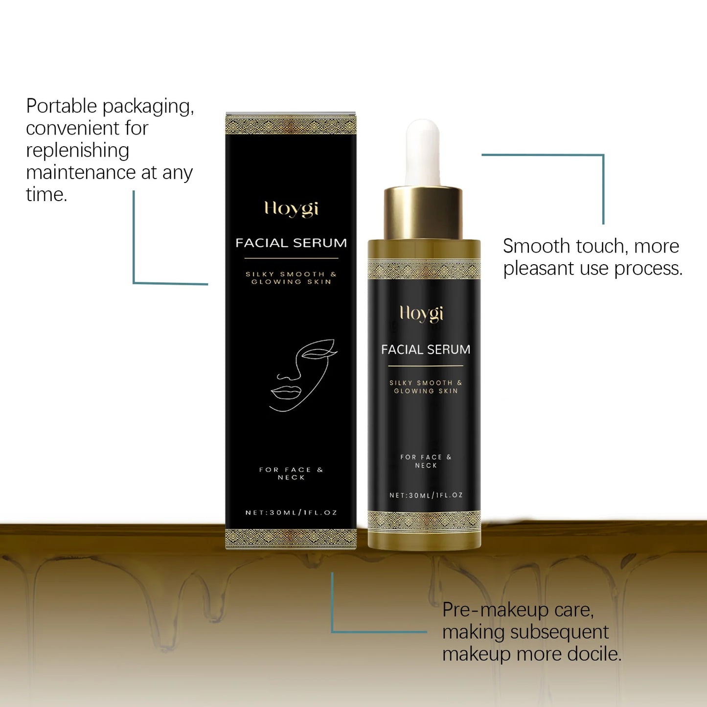 Facial Care Essence, Moisturizing, Radiance - Boosting, Skincare Serum