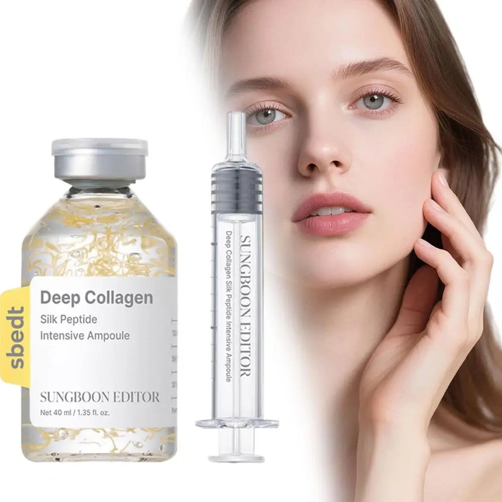 Korean Sbect Skin Care Kit - Deep Collagen Silk Peptide Ampoule, Power Boosting Cream