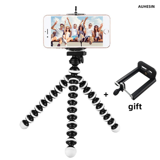 Tripods Tripod for Phone, Mobile Camera Holder Clip, Smartphone Monopod Stand