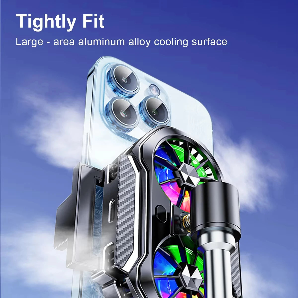 Mobile Phone Cooler Dual Fan Cooling Mobile Gaming E-Sports Cooling