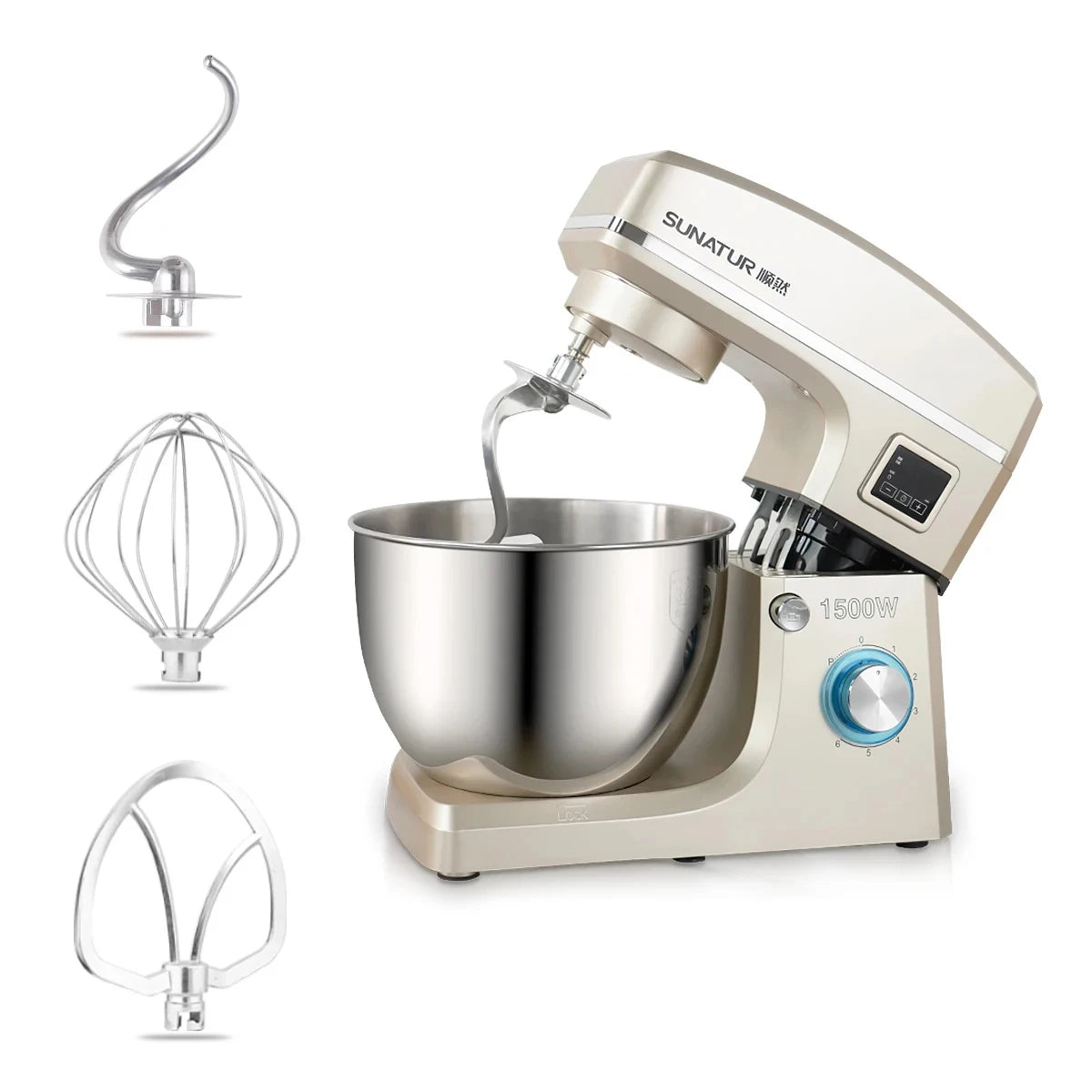 SUNATUR 8L Stand Mixer 1500w Electric Food Processor Commercial auto Dough Kneader