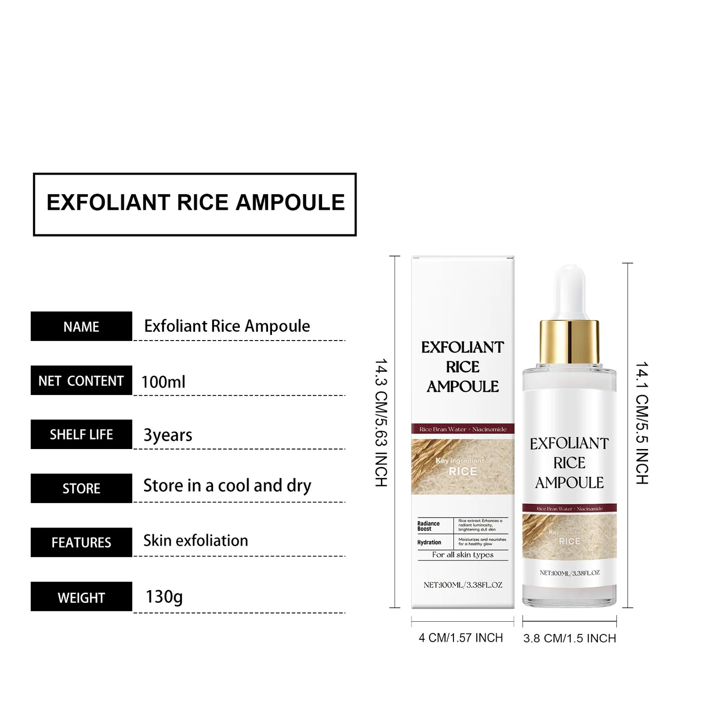 Korean Exfoliating Facial Serum Cleansing Pores Remove Dead Skin Purify Oil