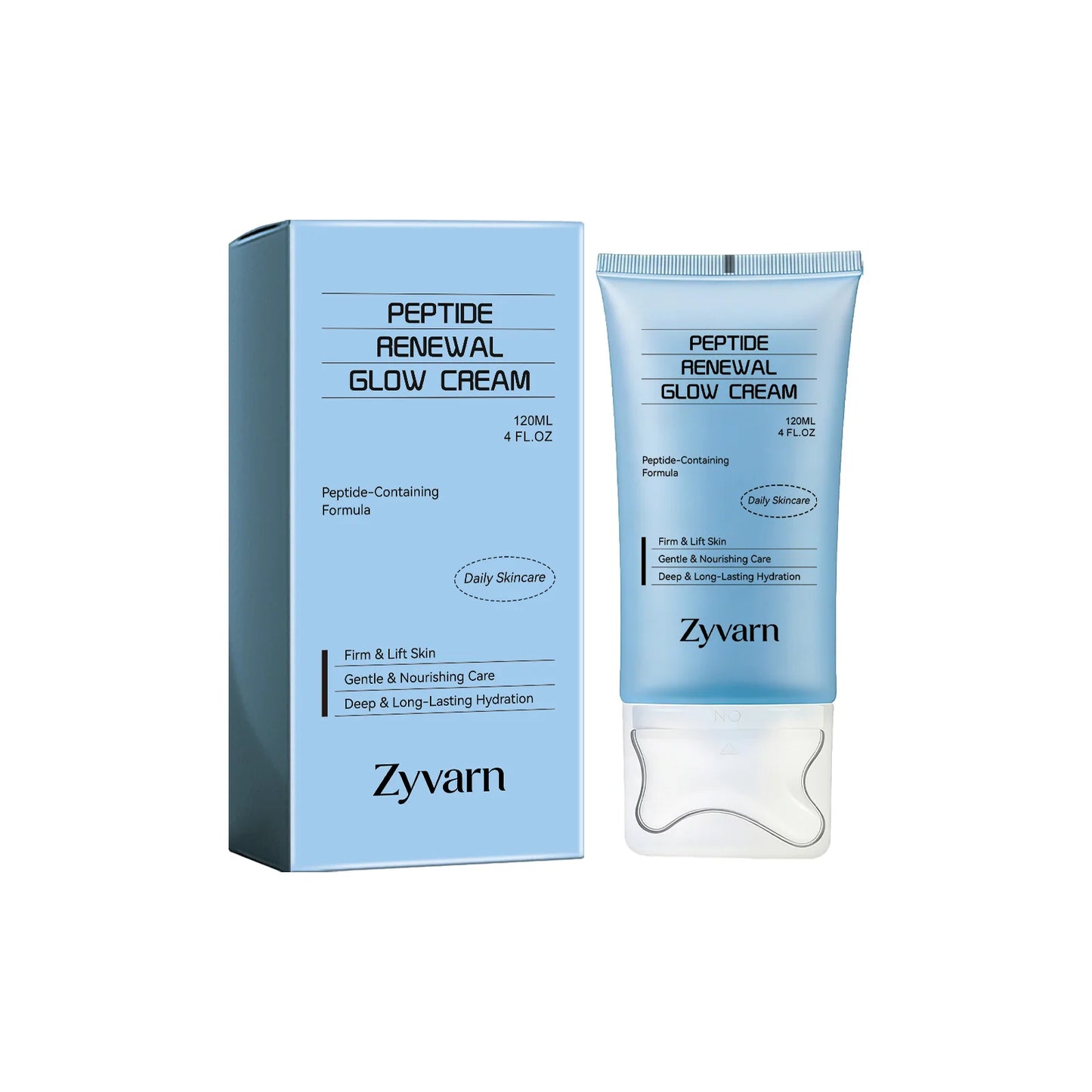 Peptide skincare cream, gently moisturizing, keeps skin hydrated, daily skincare cream